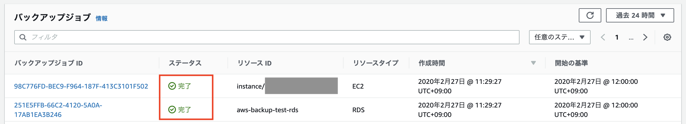 Aws Backup で Ec2 Rds のバックアップを取得してみた